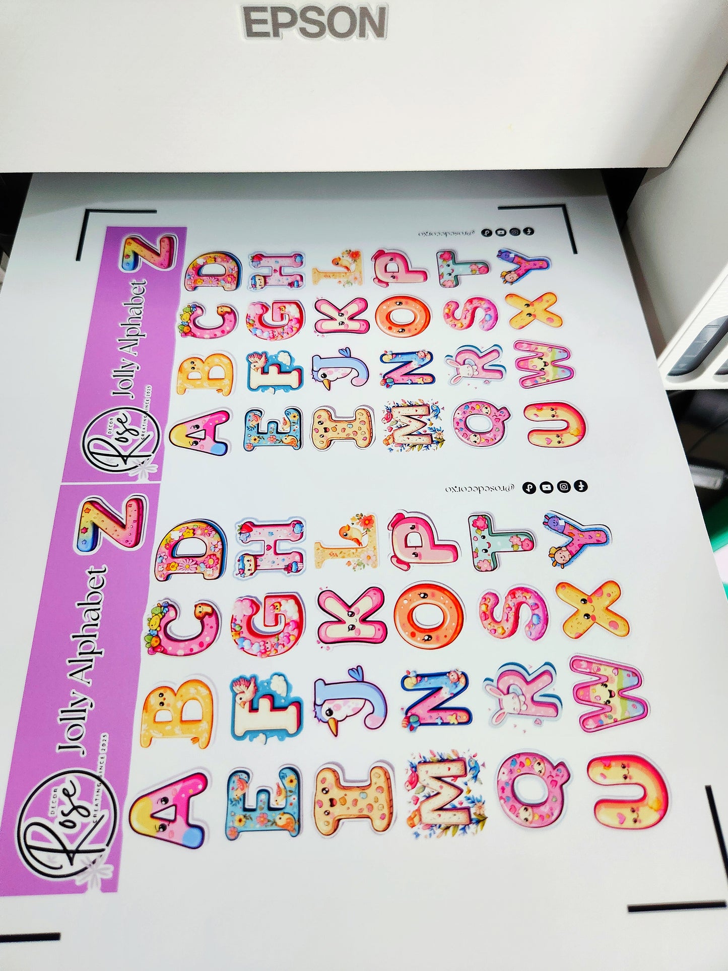 Jolly Alphabet Sticker Sheet
