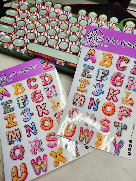 Jolly Alphabet Sticker Sheet