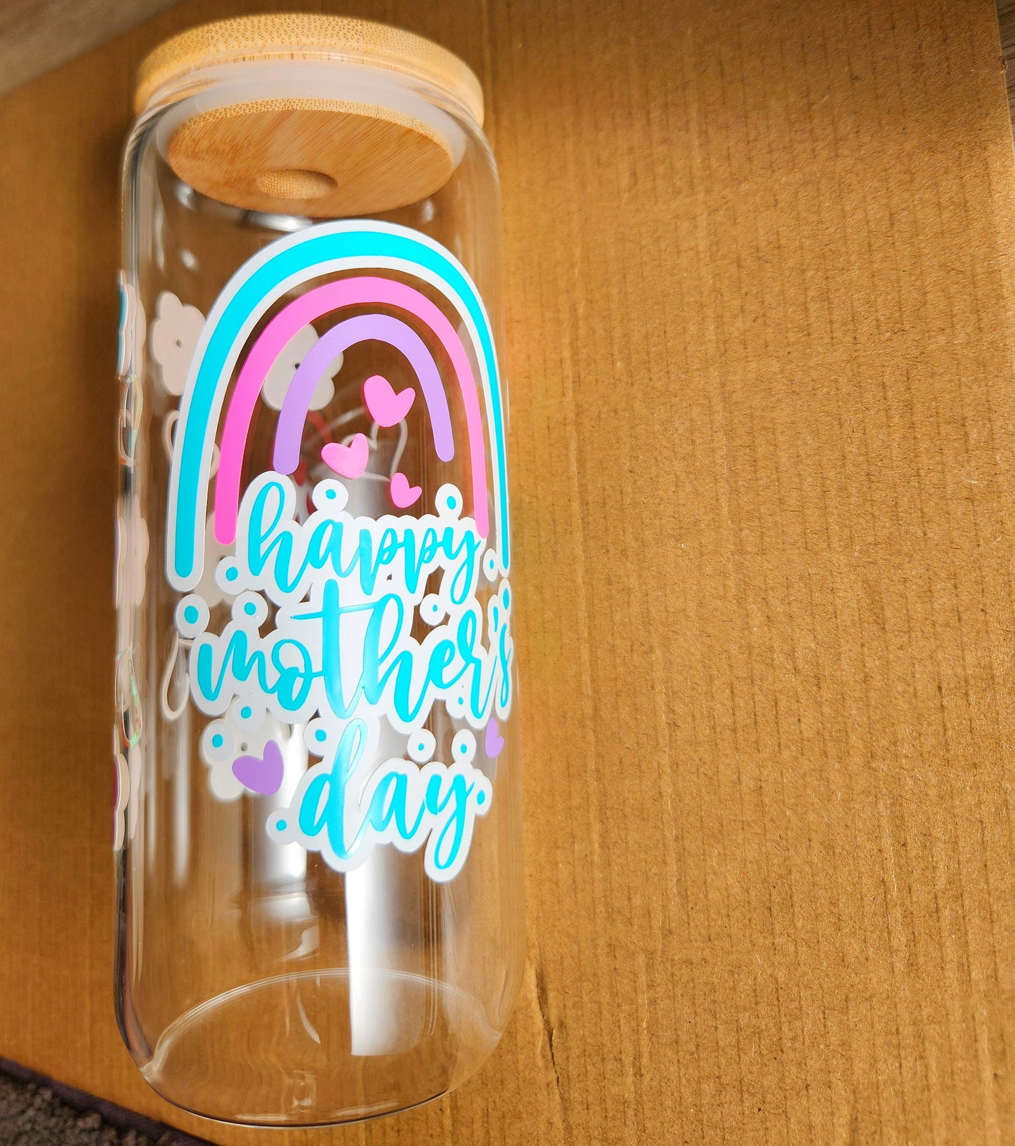 Mother's Day Glass Tumbler Drink