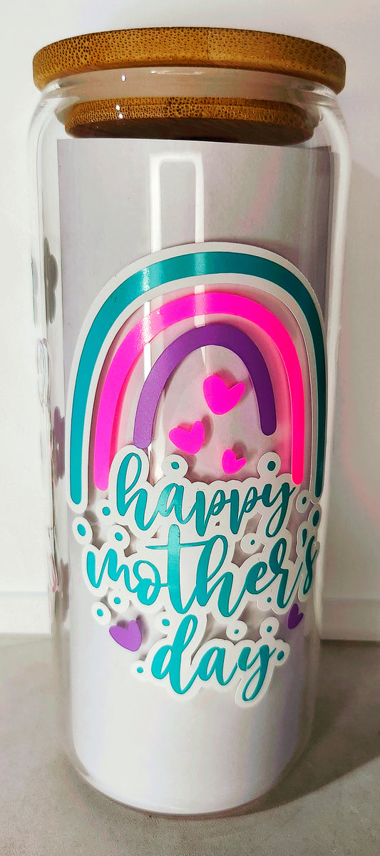 Mother's Day Glass Tumbler Drink