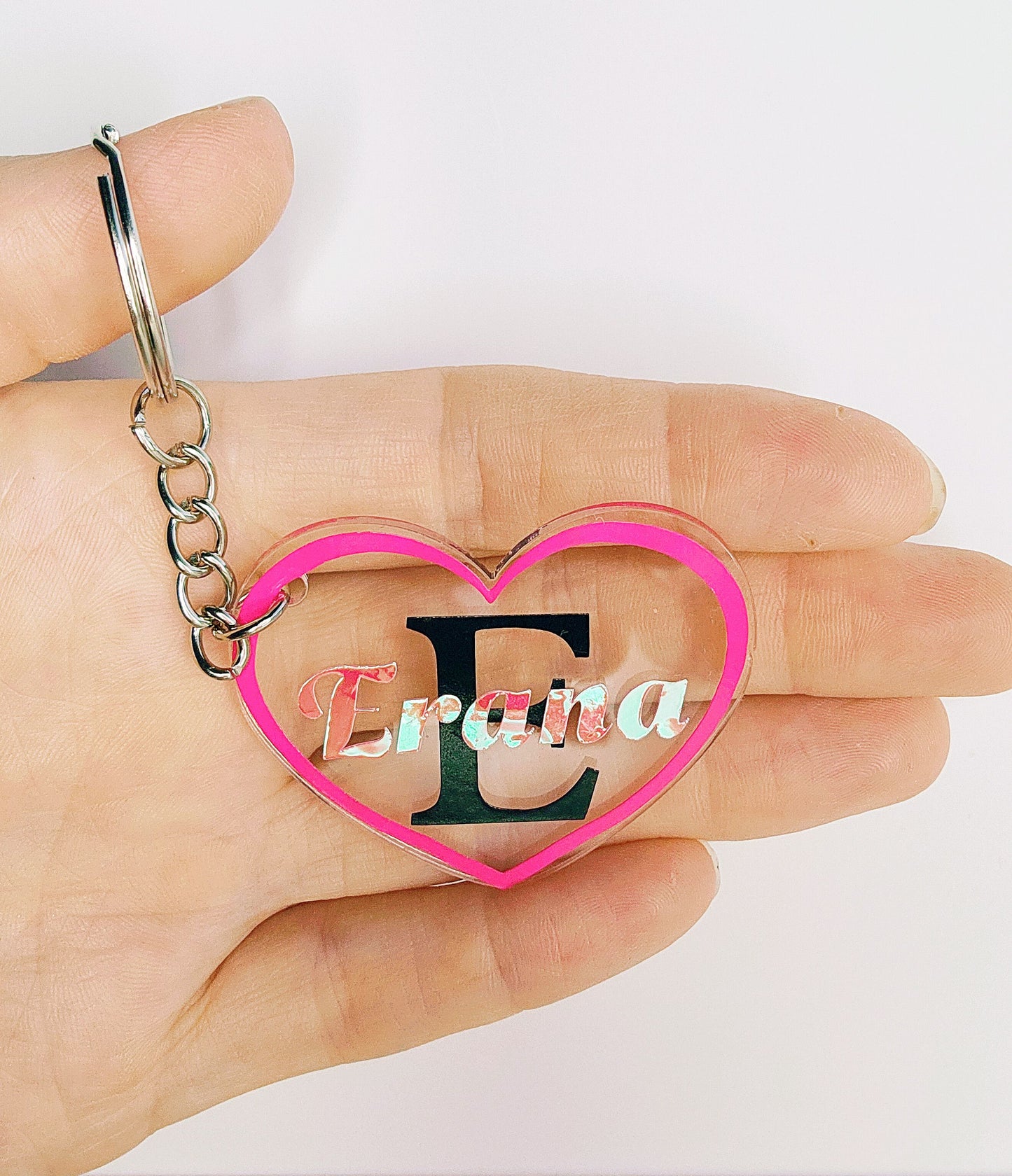 Personalised Keyring with Initial and Name