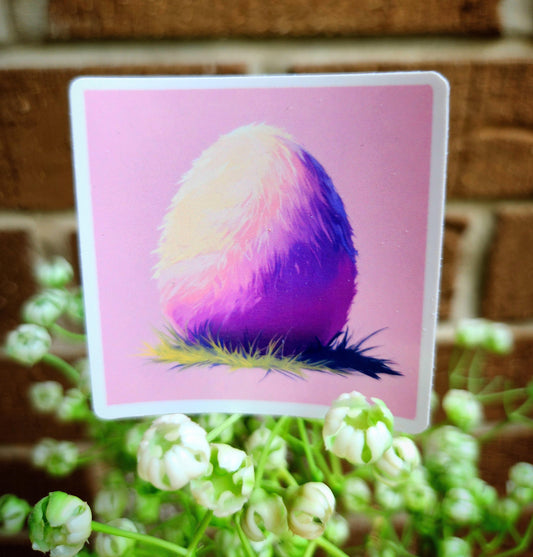 Fluffy Egg Sticker
