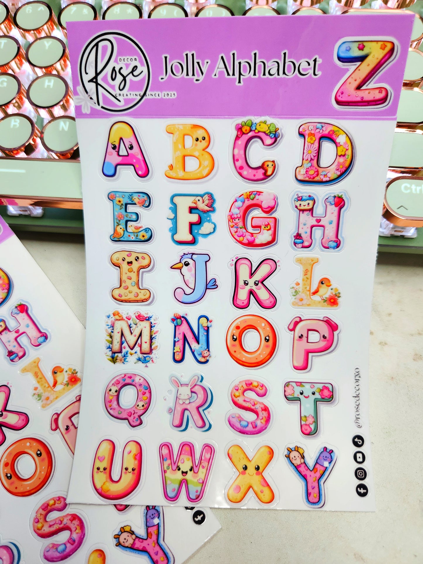 Jolly Alphabet Sticker Sheet
