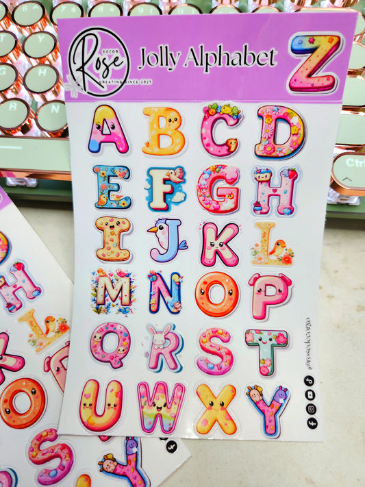 Jolly Alphabet Sticker Sheet