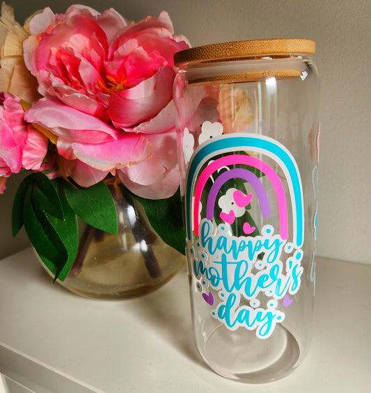 Mother's Day Glass Tumbler Drink