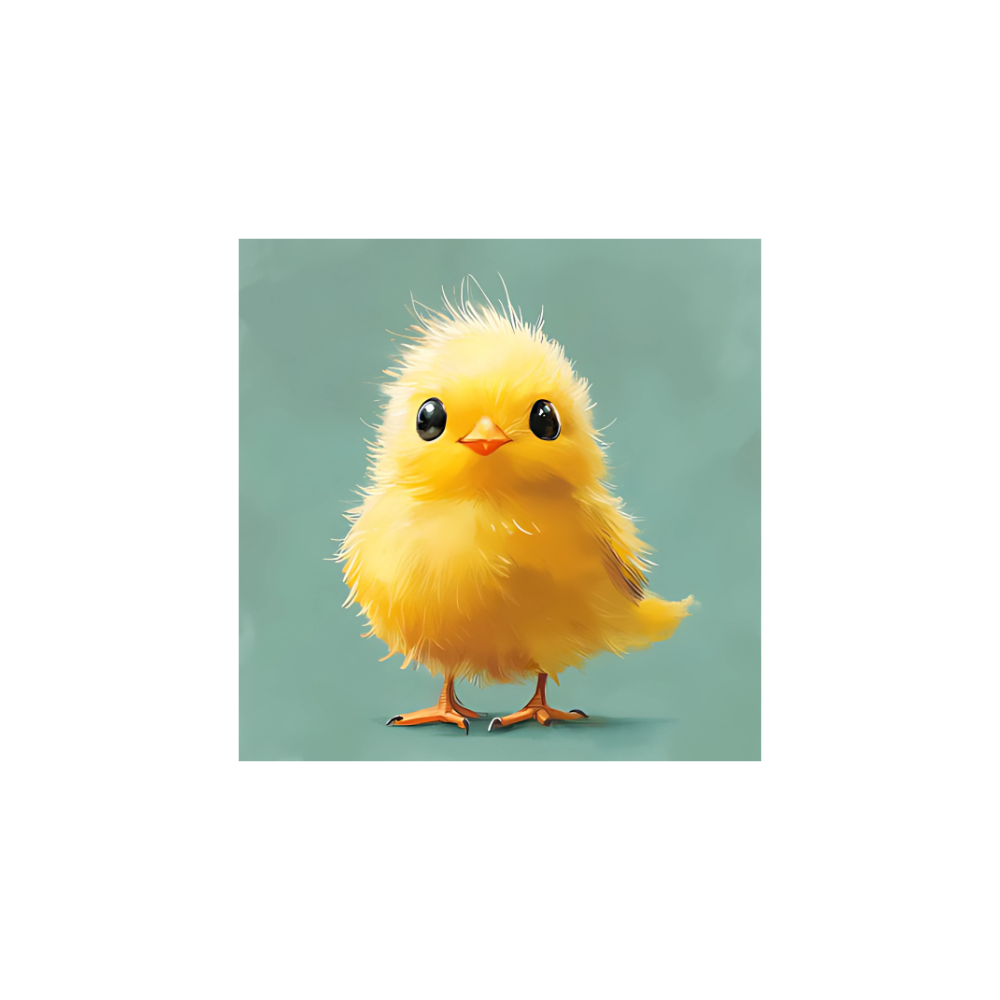 Fluffy Chick Sticker