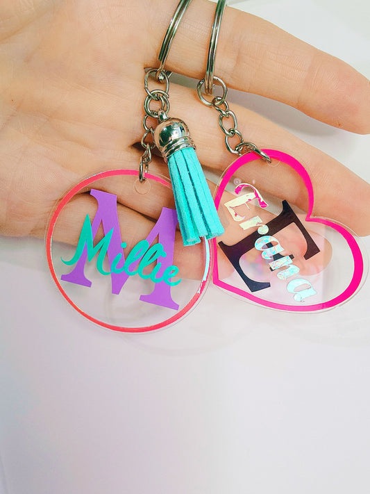 Personalised Keyring with Initial and Name