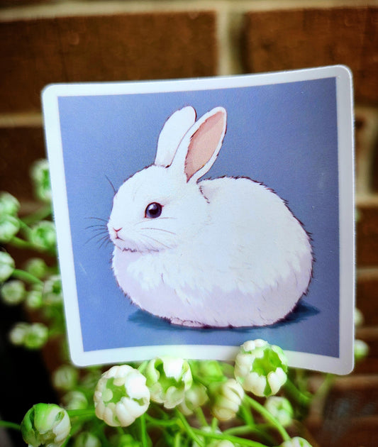 Fluffy Bunny Sticker